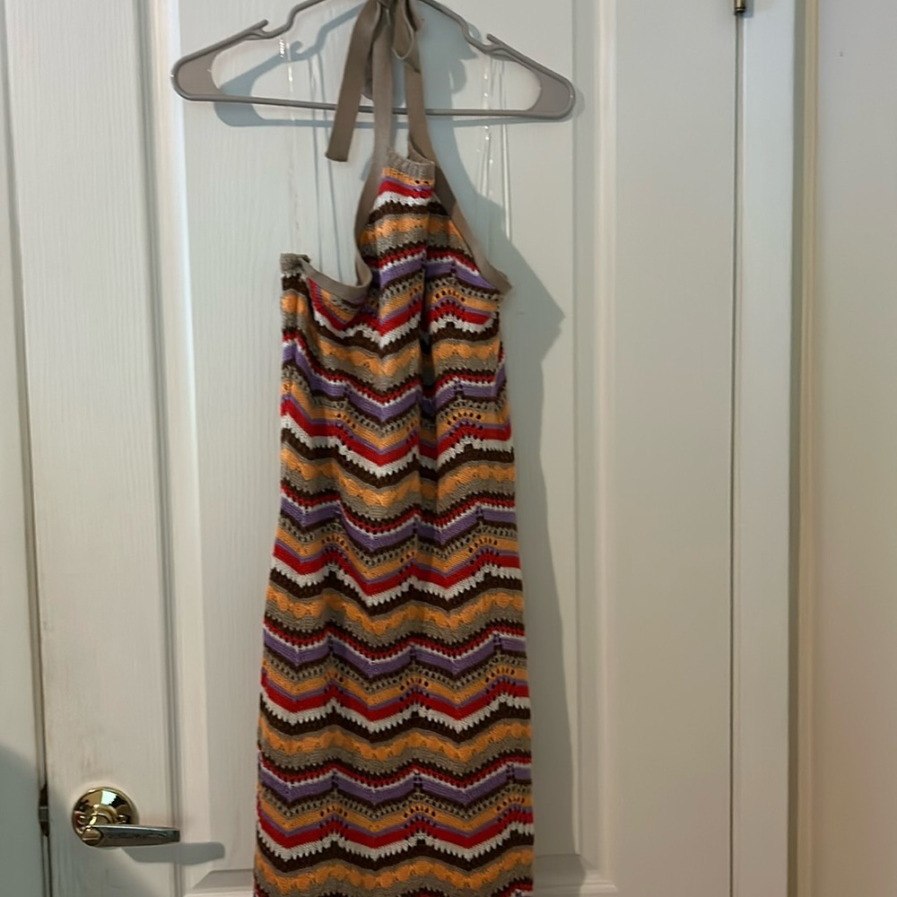 SO juniors crocheted halter top strapy Chevrolet pattern, dress size large - Picture 2 of 4